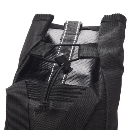 Motorcycle Waterproof Leg Bag – Carbon Fiber PU Leather Waist & Shoulder Carry