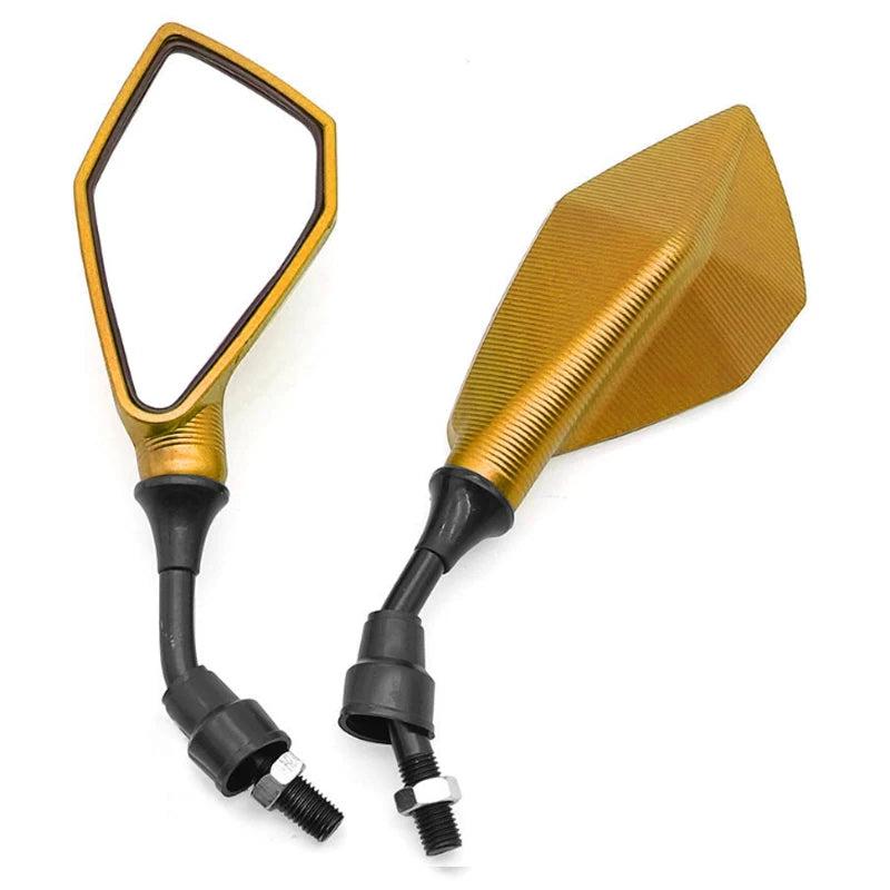 Retrovisores universais para motocicleta, grande angular, ajustáveis – 2 peças