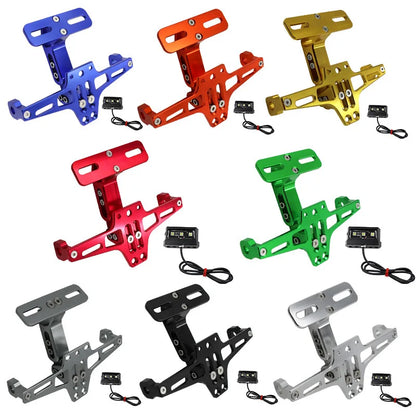 CNC Motorcycle Tail Tidy License Plate Holder with LED Light