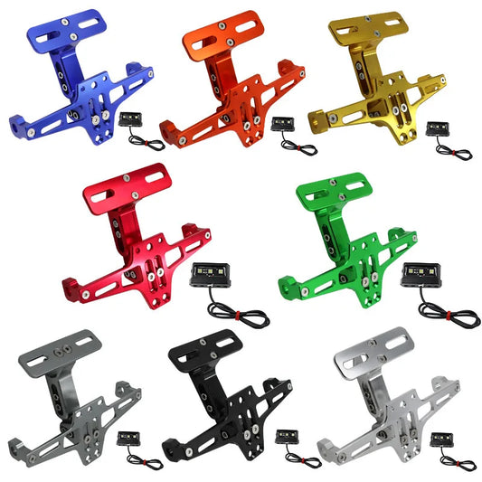 CNC Motorcycle Tail Tidy License Plate Holder with LED Light