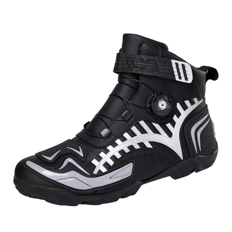 Men's Motorcycle Racing Boots – Mid-Calf Off-Road Riding Shoes