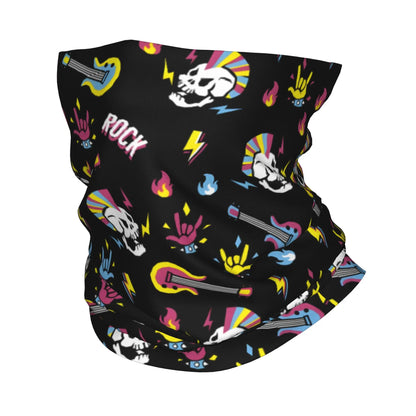 Rock & Skull Graphic Tube Bandana Neck Gaiter – Unisex Face Cover & Balaclava | 24 Designs