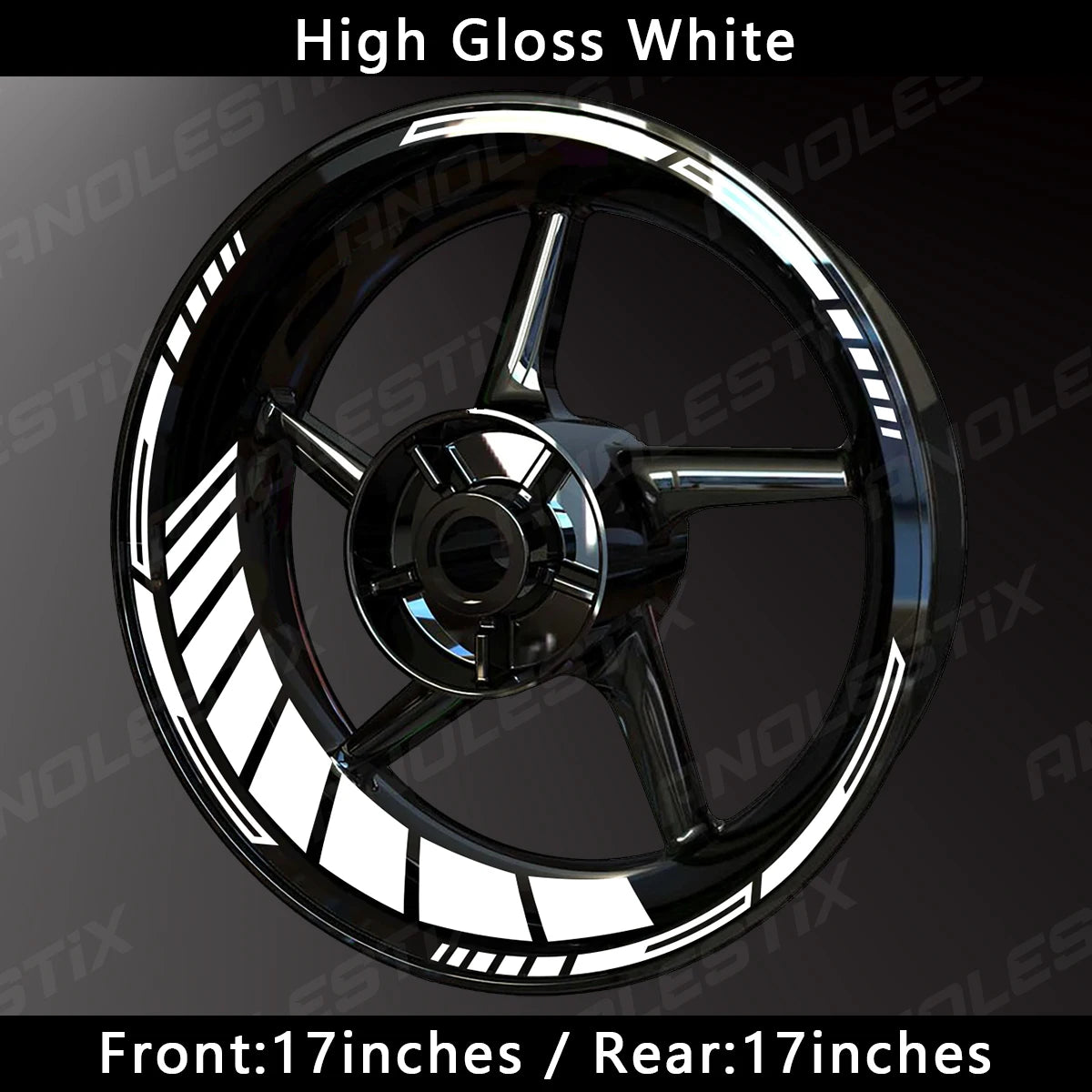 Reflective Motorcycle Wheel Rim Stickers – 17 Inch Hub Decals