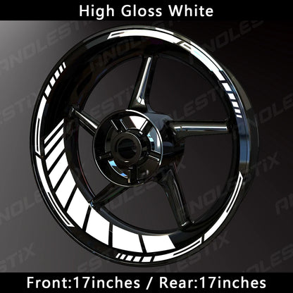 Reflective Motorcycle Wheel Rim Stickers – 17 Inch Hub Decals