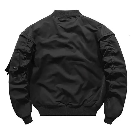 Skull Embroidered Bomber Jacket – Men's Vintage Biker Outerwear