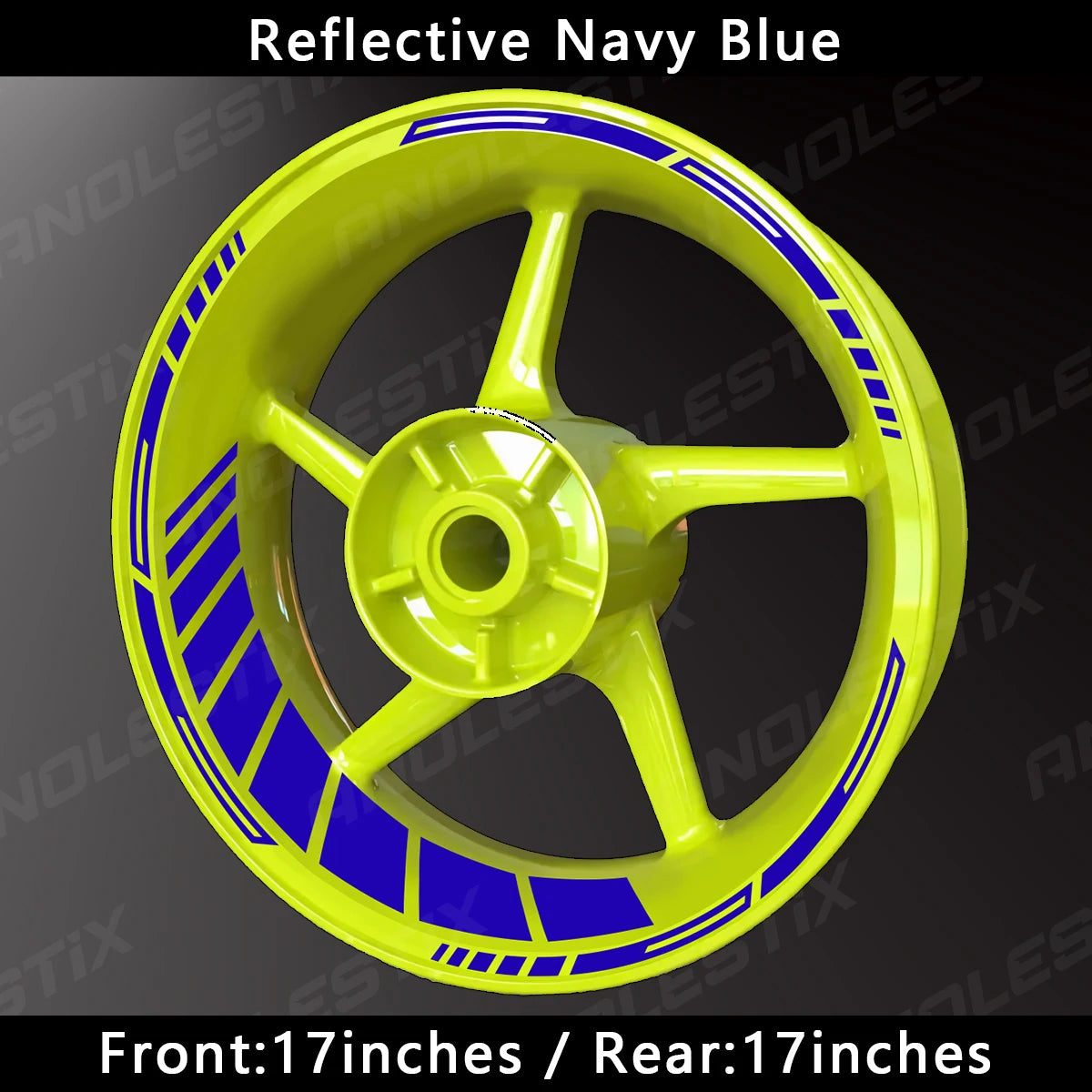 Reflective Motorcycle Wheel Rim Stickers – 17 Inch Hub Decals