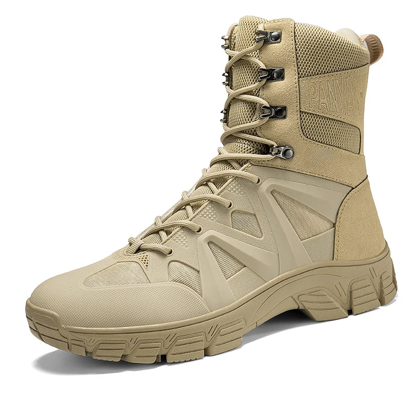 Men's High-Top Off-Road Motorcycle Boots – Windproof Riding & Hiking