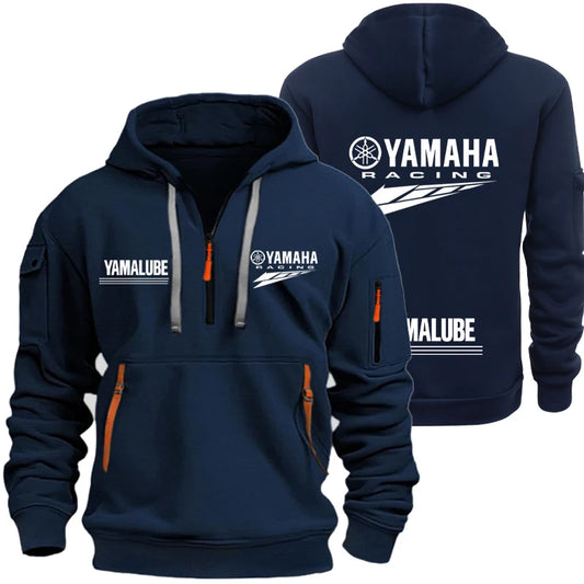 Motorsport Racing Hoodie – Multi-Pocket Half-Zip Moto Sweatshirt