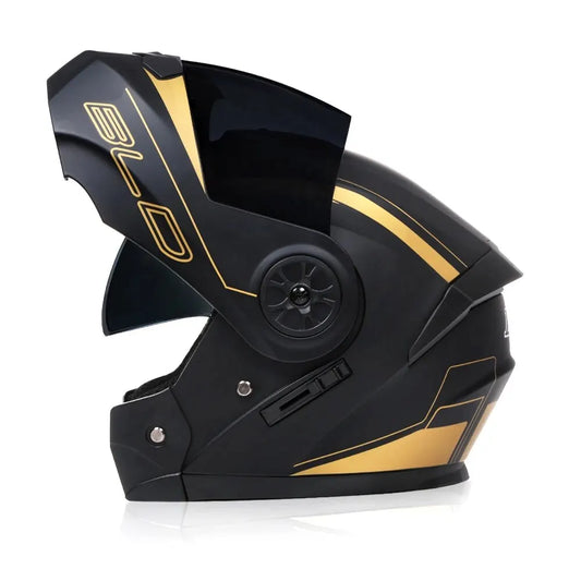 Dual Lens Flip-Up Modular Motorcycle Helmet – Full Face, Unisex