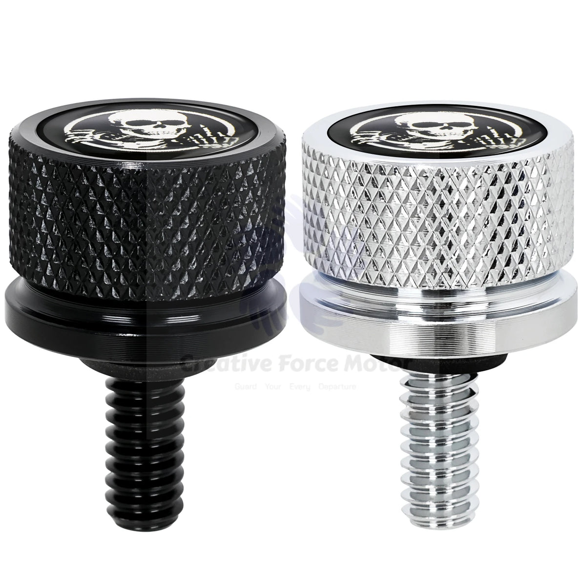 Skull CNC Rear Fender Seat Bolt Nut Kit – 1/4"-20 Seat Mount Tool-Free