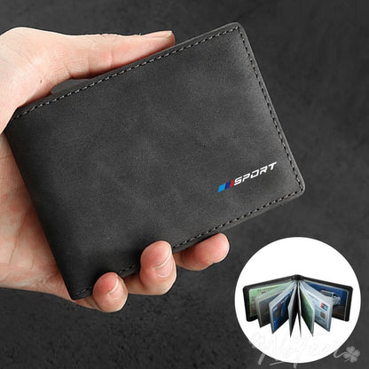 Motorsport Sport Card Wallet – Slim Suede Men’s Card Clip Holder
