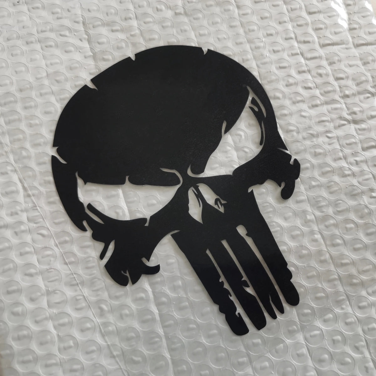 Skull Cracked Reflective Motorcycle Sticker – Waterproof PVC Tank & Fairing Decal