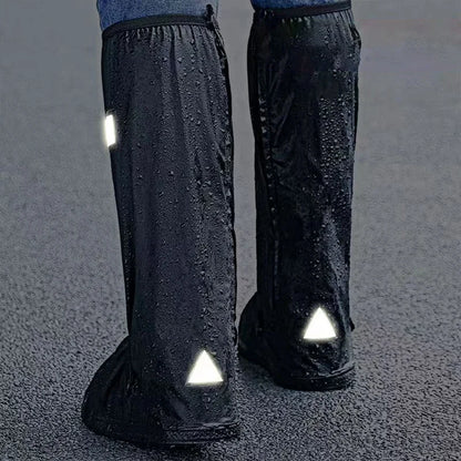 Waterproof High-Tube Rain Boot Covers – Motorcycle & Cycling Shoe Protectors