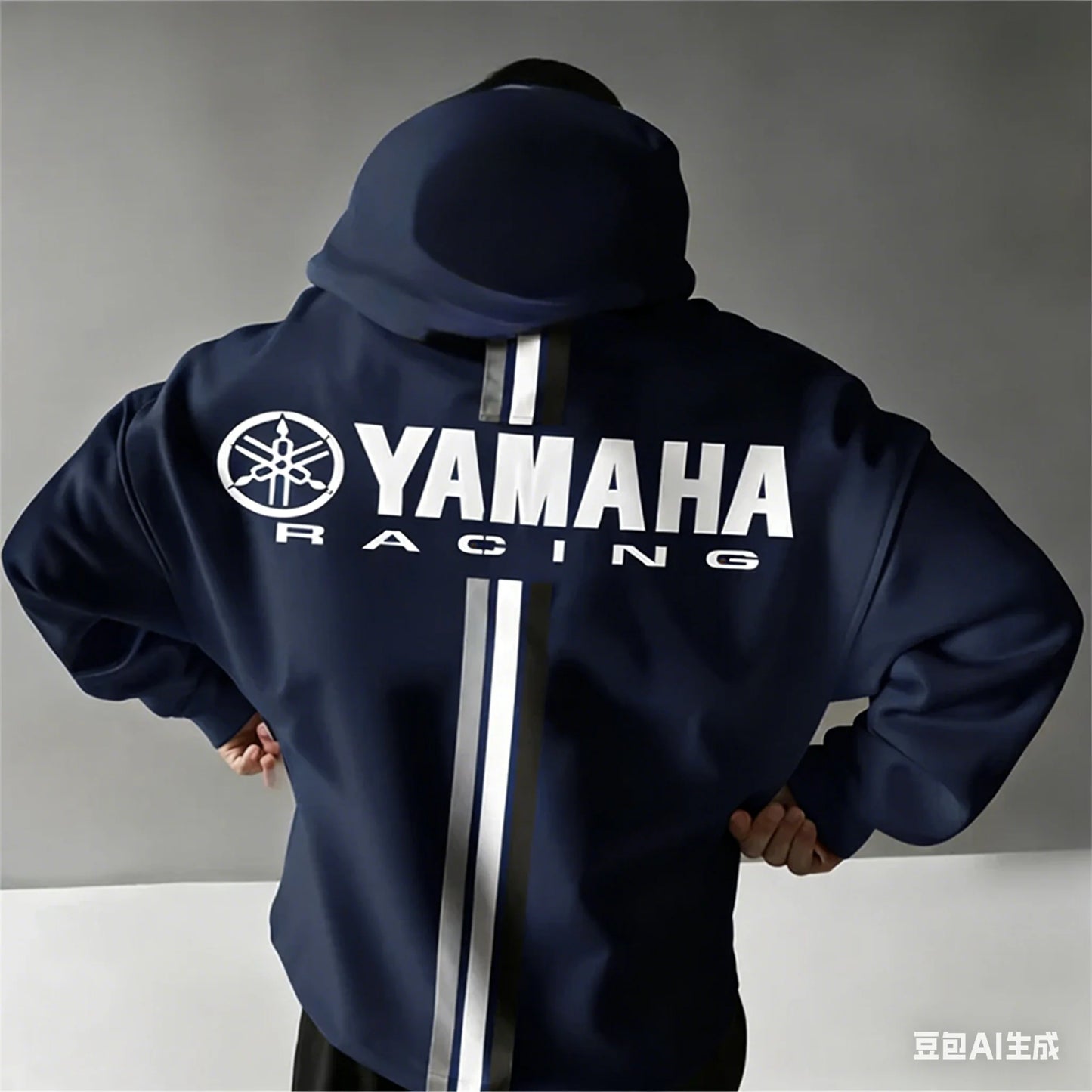 Motorcycle Racing Hoodie – Oversized Cotton Sweatshirt