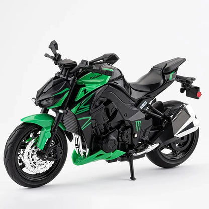 1:12 Scale Die-Cast Motorcycle Model – Z1000 Alloy Toy with Sound & Light
