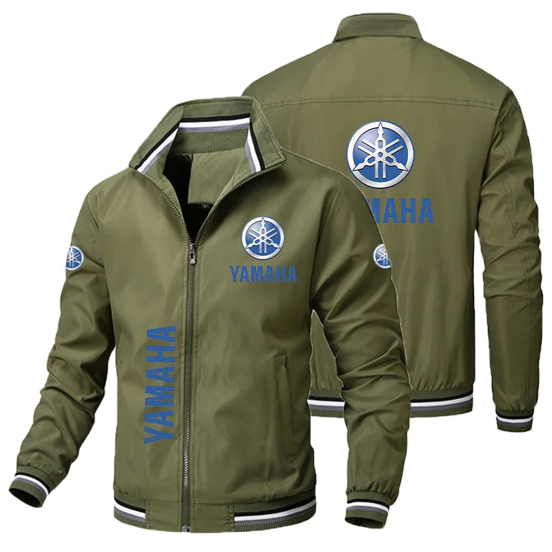 Motorsport Stand-Up Collar Zip Jacket – Men's Racing Graphic Outerwear