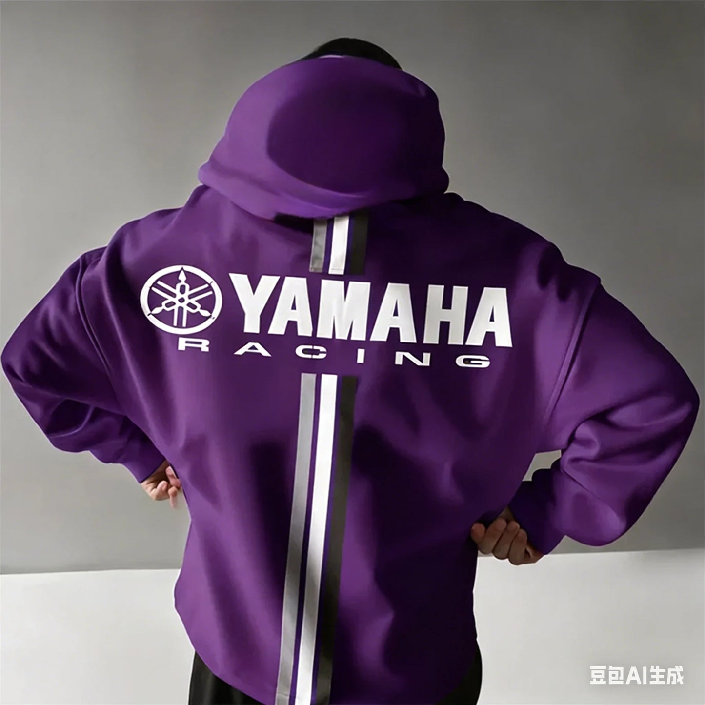 Motorcycle Racing Hoodie – Oversized Cotton Sweatshirt
