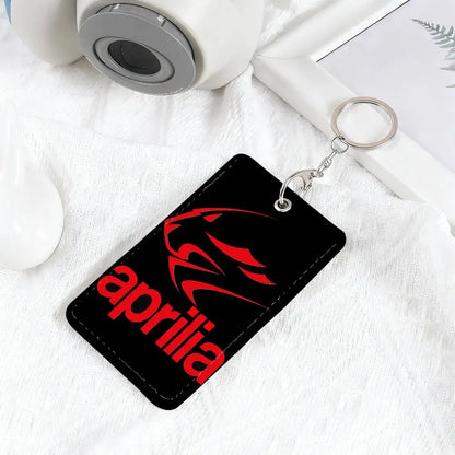 Racing Motorcycle Card Holder with Keyring – PU Leather Wallet