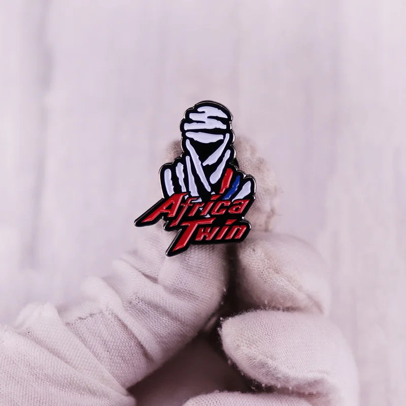 Africa Twin Rally Enamel Pin Brooch – Adventure Rider Graphic Badge