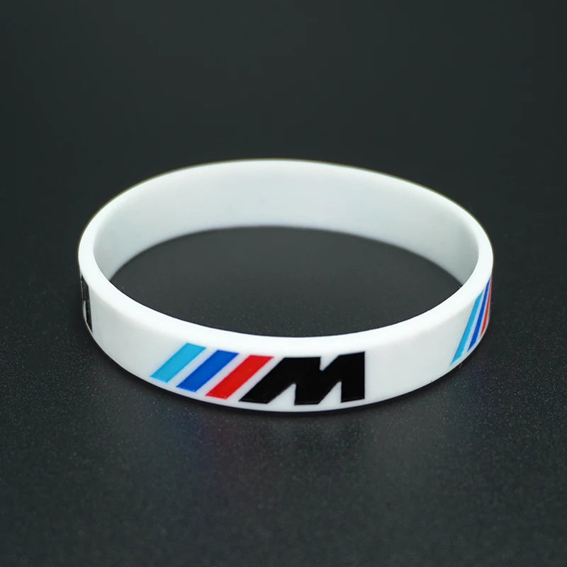 M Power Silicone Rubber Wristband – Flexible Sports Bracelet