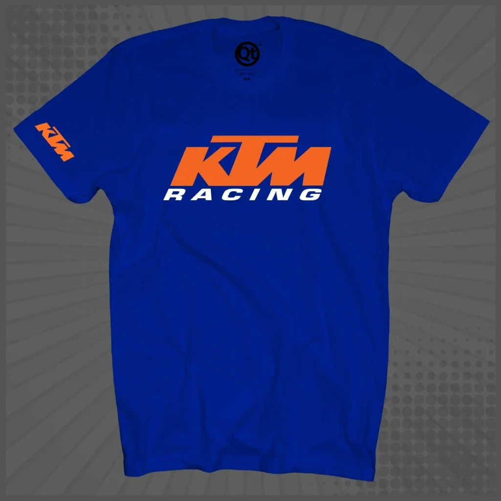 Camiseta de corrida de moto | 100% algodão | Gola redonda