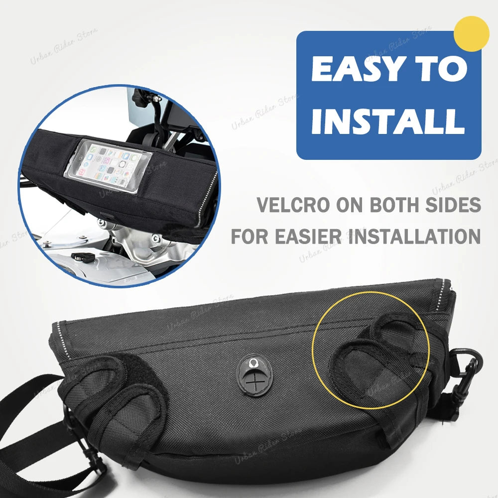 Borsa impermeabile da manubrio per Adventure Tourer – portaoggetti per telefono e viaggio con passacavo