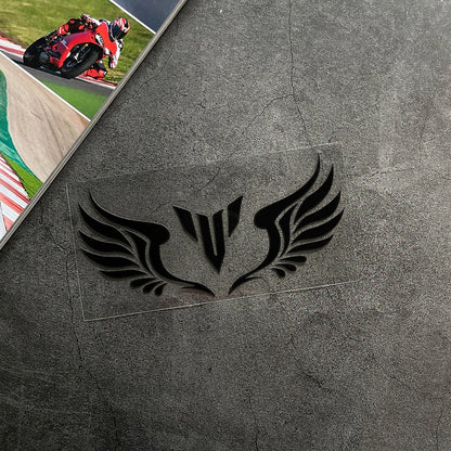 MT Wing Logo Reflective Motorcycle Sticker – Fuel Tank, Windshield & Helmet Decal