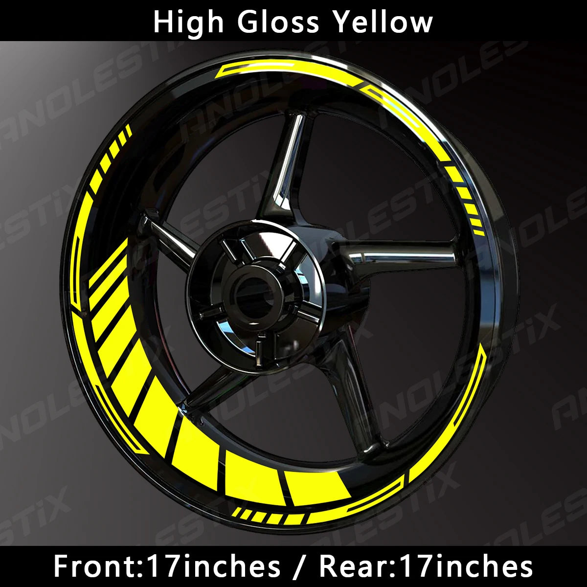 Reflective Motorcycle Wheel Rim Stickers – 17 Inch Hub Decals