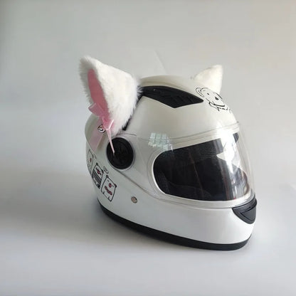 Plush Motorcycle Helmet Cat Ears