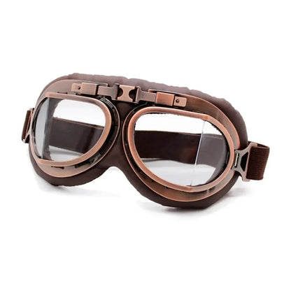 Vintage Pilot Goggles for Motorcycle – Windproof Retro Riding Glasses