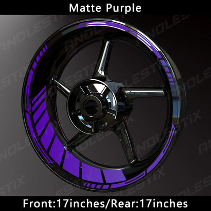Reflective Motorcycle Wheel Rim Stickers – 17 Inch Hub Decals