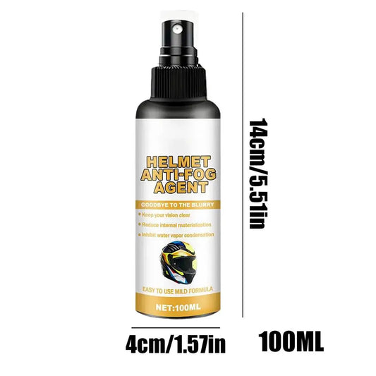 Helmet Anti-Fog Spray with Towel – Long-Lasting Visor Defogger 100ml