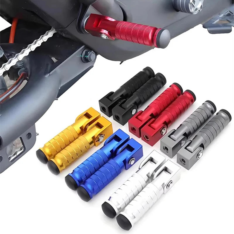 Repose-pieds arrière pliables en aluminium – M8 universels pour moto tout-terrain et vélo (paire)