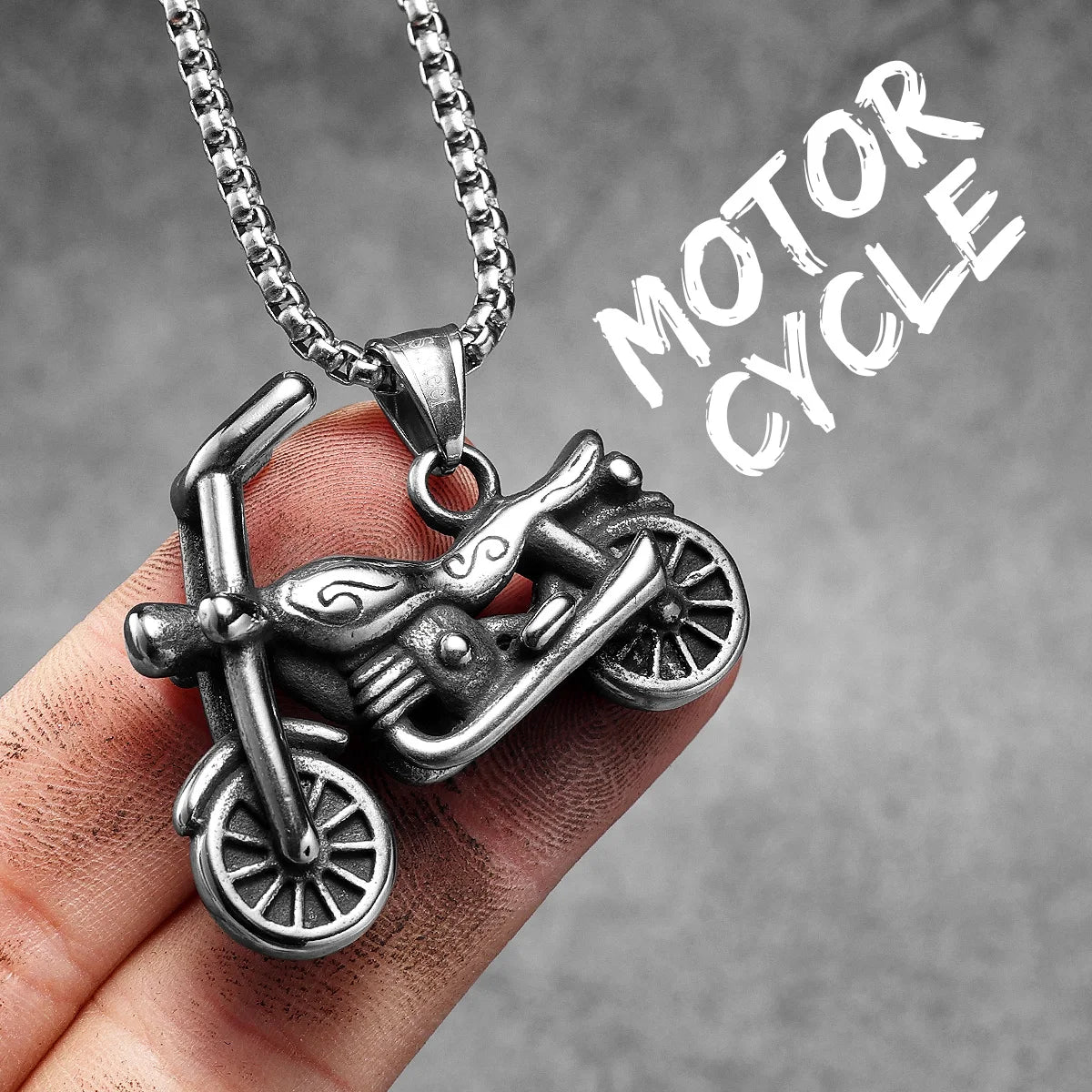 Motorcycle Series Stainless Steel Pendant Necklace – 10 Designs
