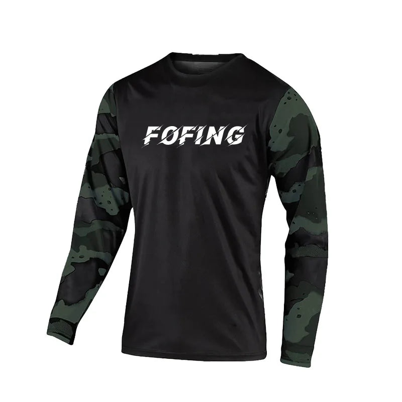 Maglia da motocross traspirante ad asciugatura rapida, maniche lunghe, unisex, da fuoristrada MX e ciclismo da gara