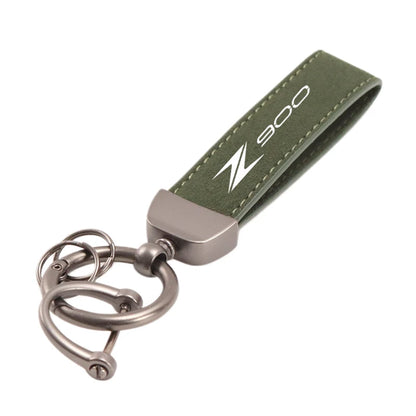 High-Grade Leather Motorcycle Keychain Holder & Keyring