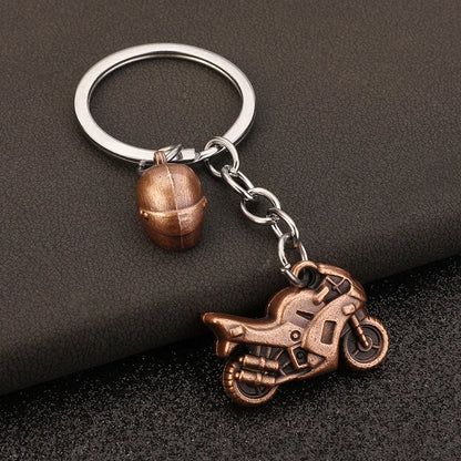 Mini Scooter Keychain – Vintage 3D Metal Moped Key Ring