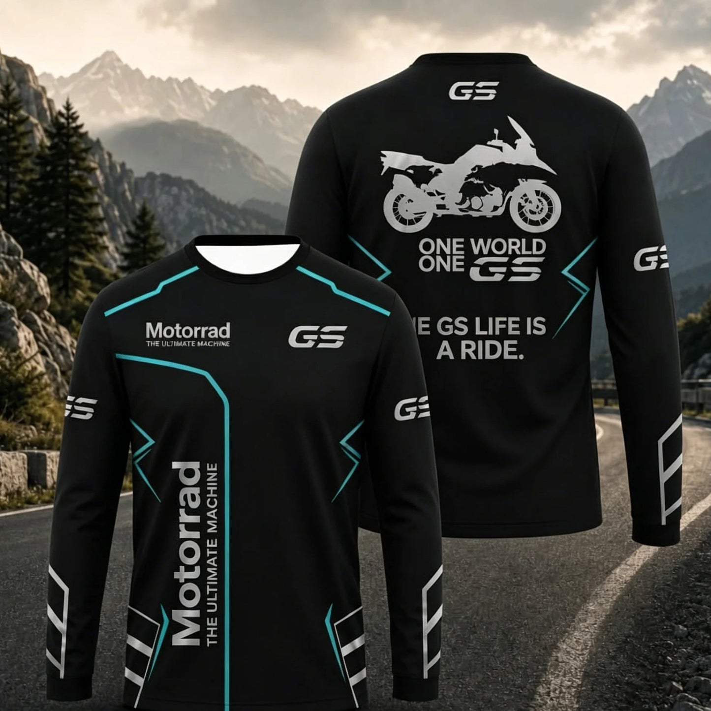 Motorcycle Long Sleeve Riding Jersey – Breathable, Anti-UV, Quick Dry – Men’s Outdoor Sport Shirt