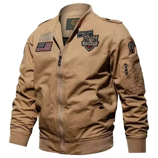Tactical Military Bomber Jacket – Men's Multi-Pocket Cargo Coat