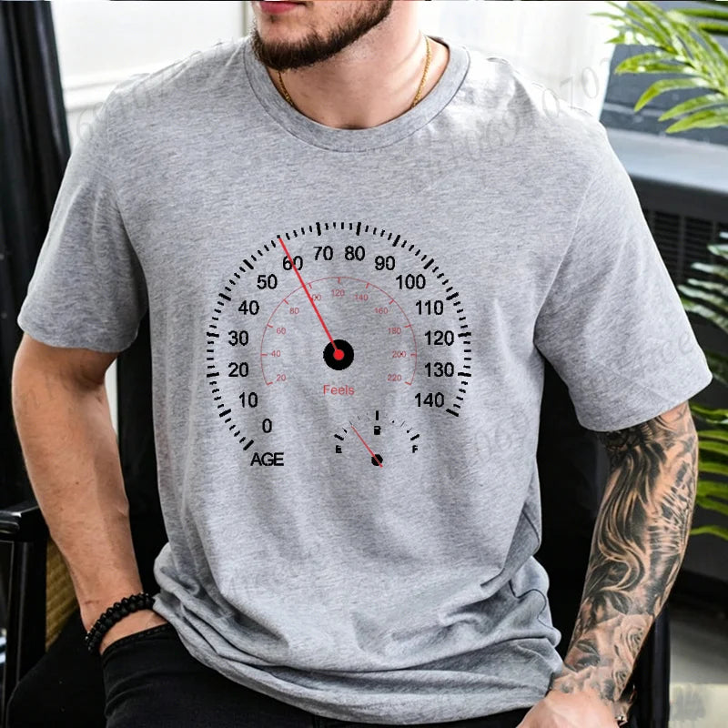 Speedometer Graphic T-Shirt – Funny Car & Moto Enthusiast Tee