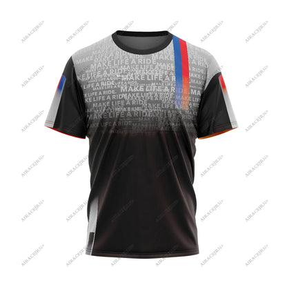 Camiseta de motociclismo para hombre – Tejido de competición de secado rápido