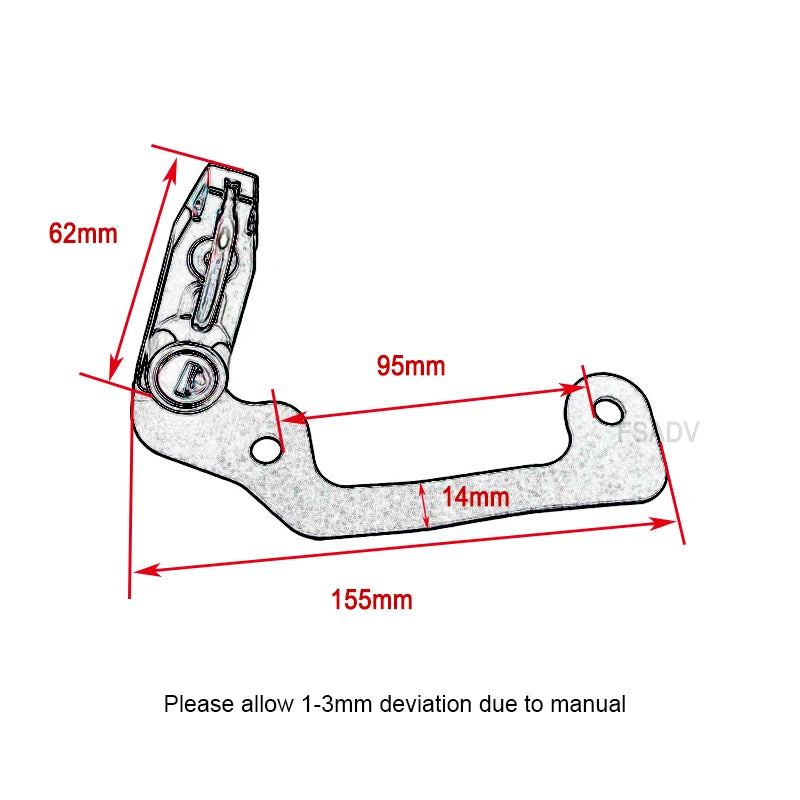 Aluminum Motorcycle Helmet Lock with 2 Keys