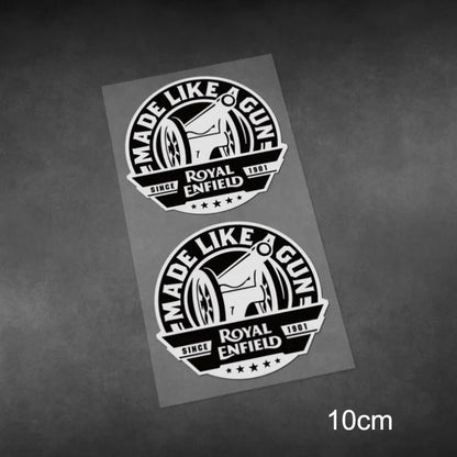 Retro Waterproof Reflective Motorcycle Stickers – 2Pcs Decals for Fuel Tank, Helmet & Fender