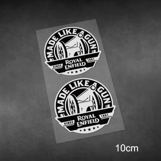 Retro Waterproof Reflective Motorcycle Stickers – 2Pcs Decals for Fuel Tank, Helmet & Fender