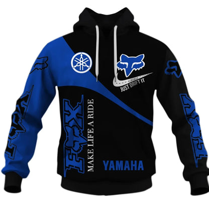 Motorcycle Off-Road Skull Print Hoodie | Men's & Women's Moto Sweatshirt