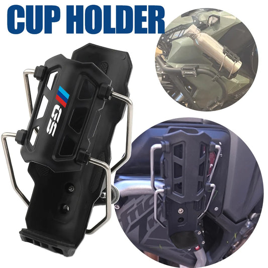 360° Motorcycle Cup Holder – Universal Handlebar Water Bottle Mount