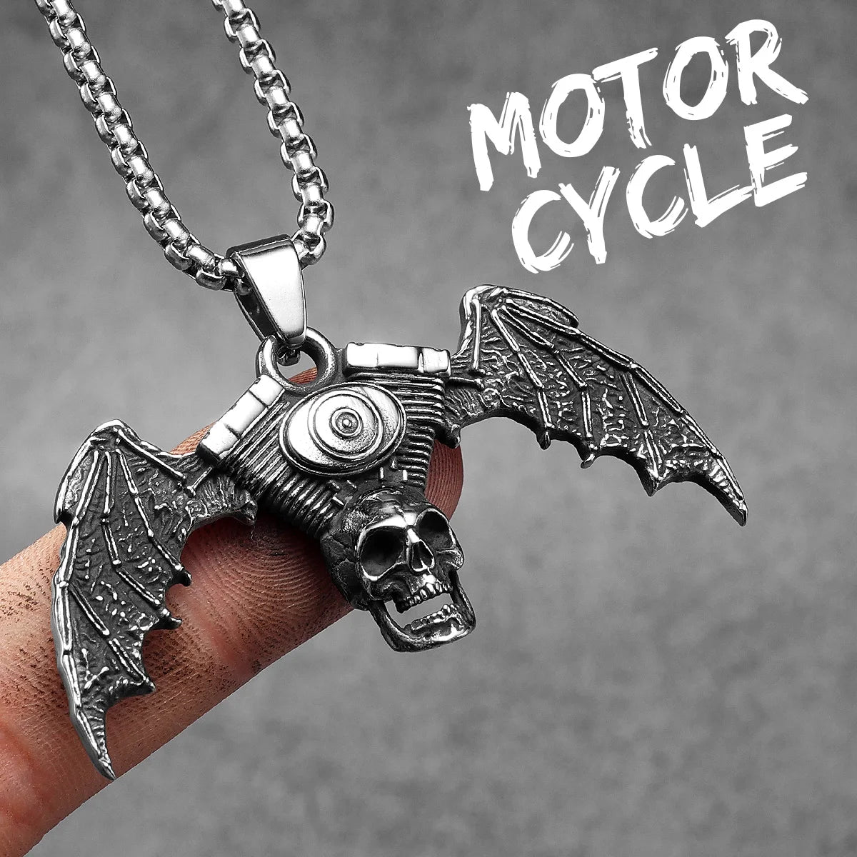 Motorcycle Series Stainless Steel Pendant Necklace – 10 Designs