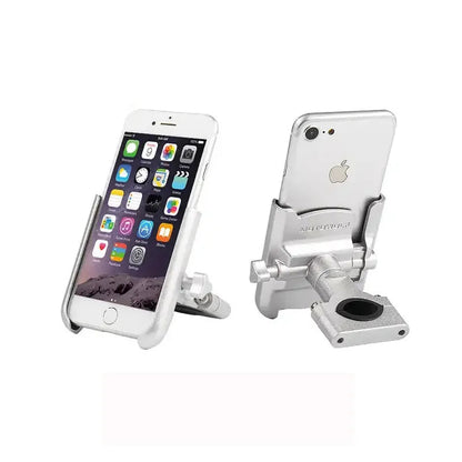 Universal Aluminum Alloy Motorcycle Phone Holder – Handlebar & Mirror Mount