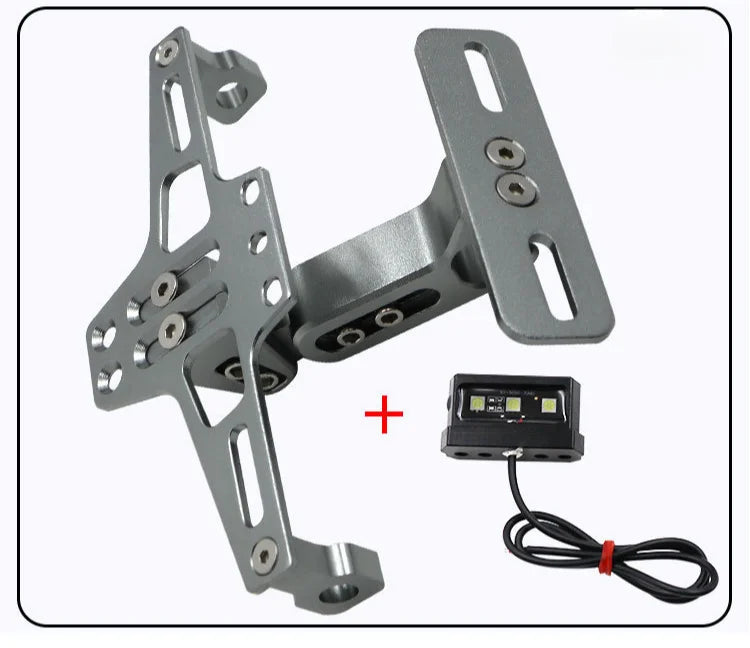 CNC Motorcycle Tail Tidy License Plate Holder with LED Light