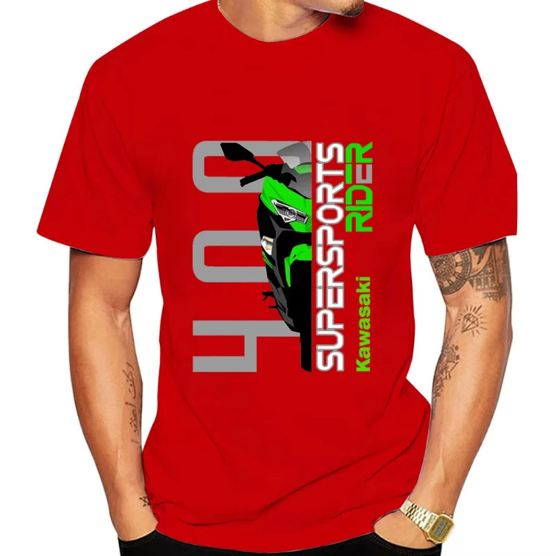 Motorcycle Graphic Cotton T-Shirt – Unisex Street Style